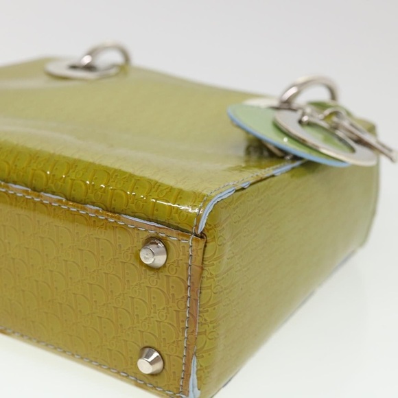 Christian Dior Lady Dior Patent Leather Trotter Embossed Bag with Strap and Card - Picture 10 of 16